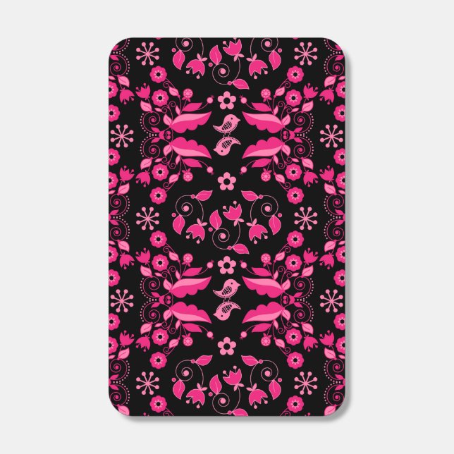 Modern Pink Scandinavian Floral Pattern Matchboxes (Front)