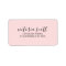 Modern Pink Script Return Address Labels