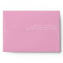 Modern Pink Simple Preprinted Return Address Envelope