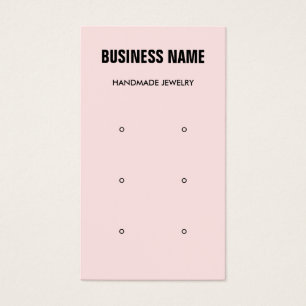 Modern pink simple stud earring display card