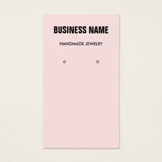 Modern pink simple trendy earring display card