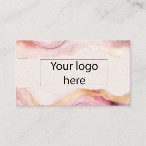 Modern Pink Social Media QR Code Your Logo Here Business Card
