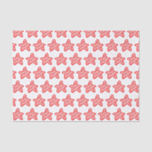 Modern Pink Star Sketch Pattern Tissue Paper