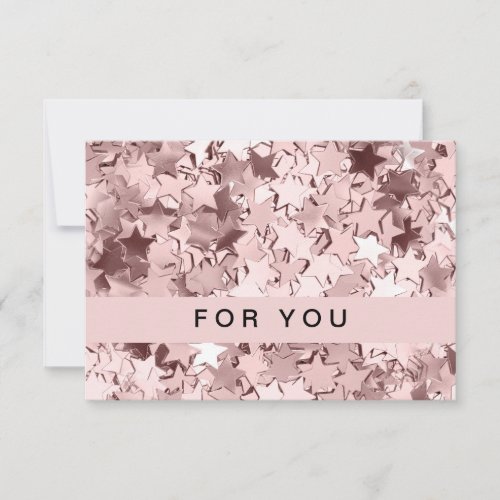  Modern Pink Stars Gift Certificates Flat Card