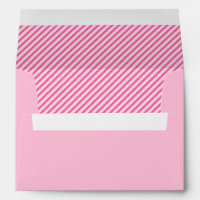 Modern Pink Stripes Envelope