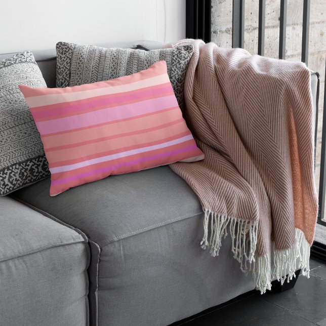 Modern Pink Stripes Pillow Case (Creator Uploaded)