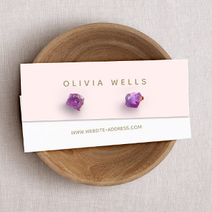 Modern Pink Stud Earring Display Mini  Mini Business Card