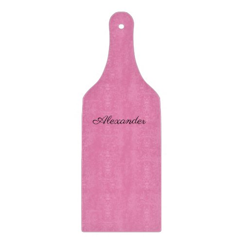 Modern Pink template  Black Script Cutting Board