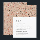 Modern Pink Terrazzo Pattern Wedding Invitation<br><div class="desc">Modern in a retro kinda way! This terrazzo pattern invitation is sure to impress. Can be fully customized to suit your needs. © Gorjo Designs. Made for you via the Zazzle platform. // Looking for matching items? Other stationery from the set available in the ‘collections’ section of my store. //...</div>