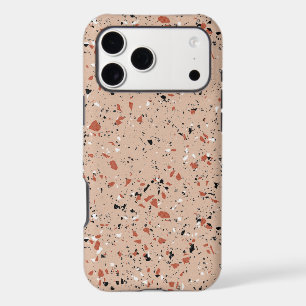 Modern Pink Terrazzo Print Pattern iPhone 17 Pro Max Case