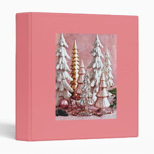 ***MODERN PINK TREES FOR CHRISTMAS MEMORIES*** 3 RING BINDER