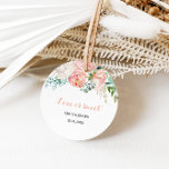 Modern Pink Tropical Floral Love is Sweet Wedding Classic Round Sticker<br><div class="desc">This modern pink tropical floral love is sweet wedding classic round sticker is perfect for a destination wedding. The design features beautifully hand-painted white,  pink,  blush flowers with green leaves,  depicting grace and elegance.</div>