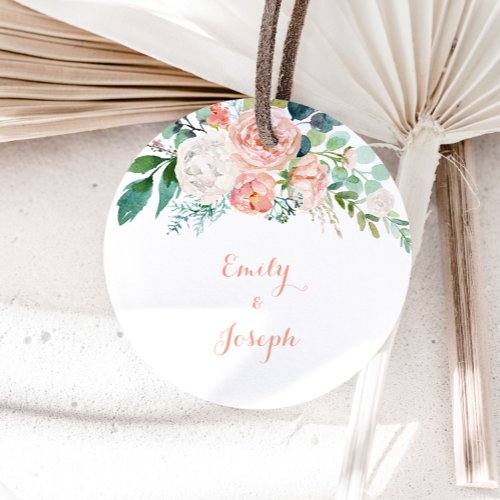 Modern Pink Tropical Floral Wedding Envelope Seals