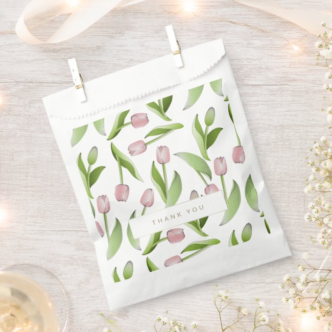 Modern Pink Tulip Flower Custom