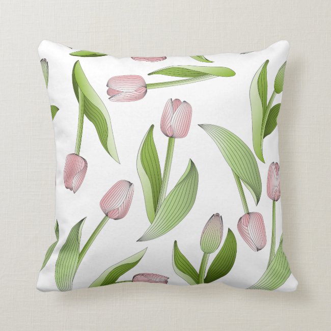 Modern Pink Tulip Flowers Custom