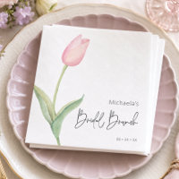 Modern Pink Tulip Solo Bridal Brunch Luncheon