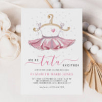 Modern Pink Tutu Ballerina Ballet Girl Baby Shower