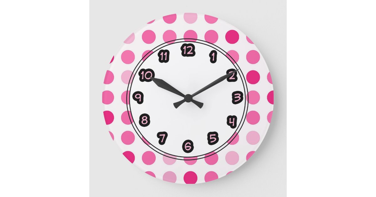 Modern Pink Wall Clocks Zazzle