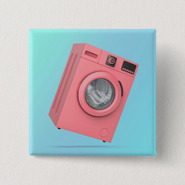 Modern pink washing machine button (Front)