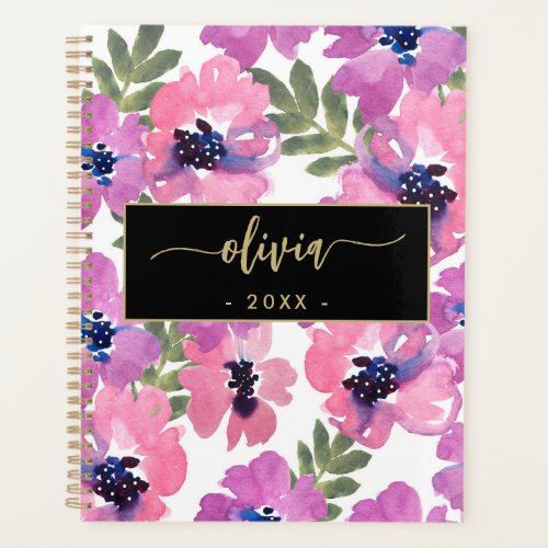 Modern Pink Watercolor Floral 2023 Planner