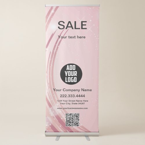 Modern Pink Watercolor  Retractable Banner