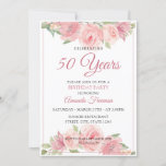 Modern Pink Watercolor Roses Mother Birthday Invitation<br><div class="desc">Modern Pink Watercolor Roses Mother Birthday, this one is made for anyone looking for a nice and elegant women birthday invitation. The design features an amazing floral design with editable text that you can customize in order to make your own invitation. If you have any issues customizing the template, don't...</div>
