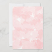 Modern Pink Watercolor surprise baby shower Invitation (Back)