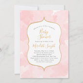 Modern Pink Watercolor surprise baby shower Invitation (Front)