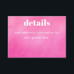 Modern Pink Watercolor Trendy Bat Mitzvah  Enclosure Card<br><div class="desc">Personalized Modern Pink Watercolor Trendy Chic Bat Mitzvah Enclosure Card</div>
