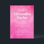 Modern Pink Watercolor Trendy Chic Bat Mitzvah Invitation<br><div class="desc">Personalized Modern Pink Watercolor Trendy Chic Bat Mitzvah Invitation</div>