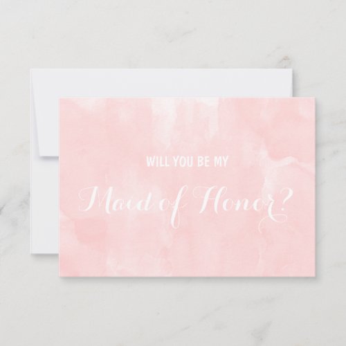 Modern pink watercolor Will you be my Invitation