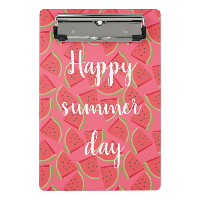 Modern Pink Watermelon, Summer Mini Clipboard (Front)
