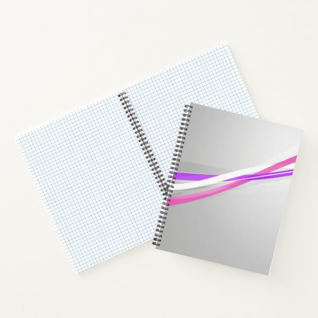 Modern Pink Wave Deluxe Notebook (Inside)