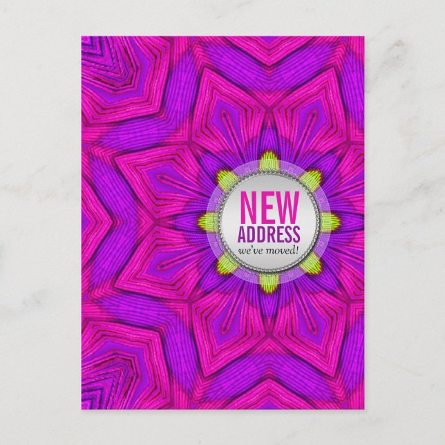 Modern Pink We've Moved New Address Postcard (Front)