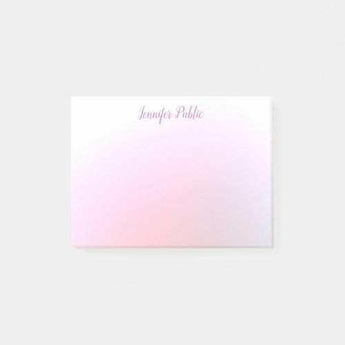 Modern Pink White Elegant Professional Template Post_it Notes