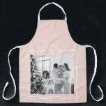 Modern Pink & White | Family Photo | Initial Apron<br><div class="desc">this modern pink and white family photo exudes a sense of togetherness,  love,  and contemporary style. It captures a moment of joy and unity,  showcasing the beauty of the family and their harmonious connection.</div>