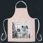 Modern Pink & White | Family Photo | Initial Apron<br><div class="desc">this modern pink and white family photo exudes a sense of togetherness,  love,  and contemporary style. It captures a moment of joy and unity,  showcasing the beauty of the family and their harmonious connection.</div>