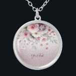 Modern Pink White Floral Necklace<br><div class="desc">Beautiful Modern Pink White Floral Necklace</div>