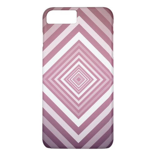 Modern Pink  White Gradation Squares iPhone 8 Plus7 Plus Case