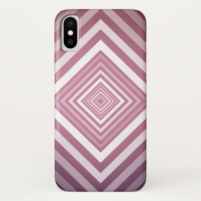 Modern Pink & White Gradation Squares Case-Mate iPhone Case (Back)