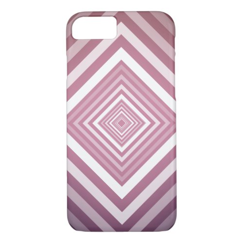 Modern Pink  White Gradation Squares iPhone 87 Case