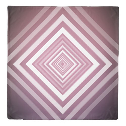Modern Pink  White Gradation Squares Duvet Cover
