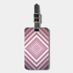 Modern Pink & White Gradation Squares Luggage Tag