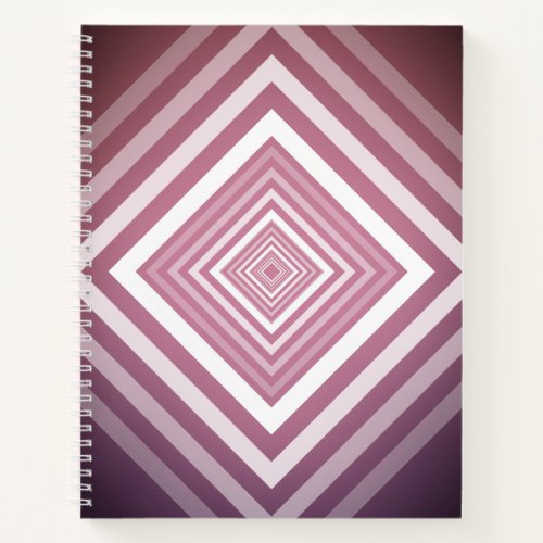 Modern Pink  White Gradation Squares Notebook