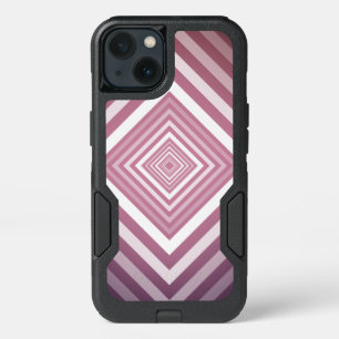 Modern Pink & White Gradation Squares iPhone 13 Case