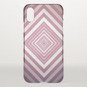 Modern Pink & White Gradation Squares iPhone X Case