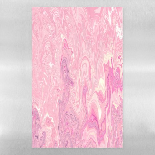 Modern pink White Marbling Paint Abstract Design Magnetic Dry Erase Sheet