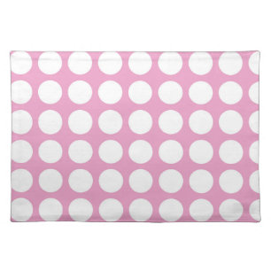 MODERN PINK, WHITE POLKA DOTS PLACEMAT