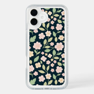 Modern Pink Wildflowers Pattern iPhone 16 Plus Case