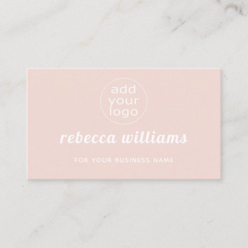 Modern pink your logo  business card
